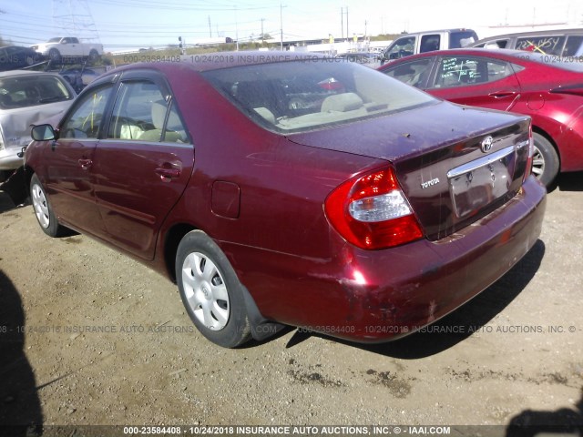 4T1BE32K24U260808 - 2004 TOYOTA CAMRY LE/XLE/SE RED photo 3