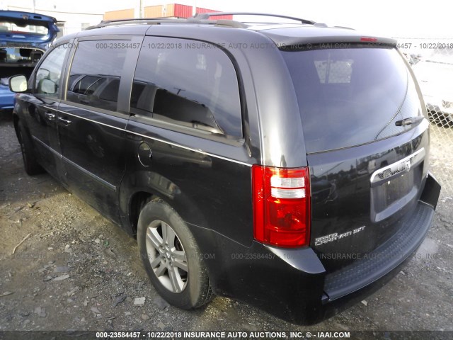 2D8HN54X98R645368 - 2008 DODGE GRAND CARAVAN SXT BLACK photo 3