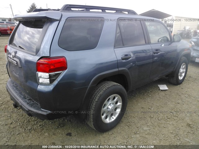 JTEBU5JRXA5030016 - 2010 TOYOTA 4RUNNER SR5/LIMITED/TRAIL BLUE photo 4