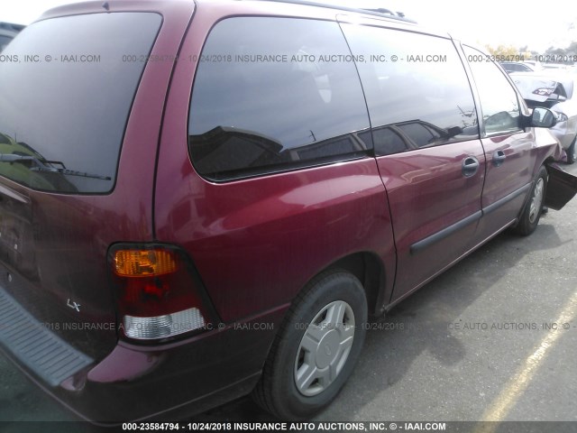 2FMZA51433BA09552 - 2003 FORD WINDSTAR LX MAROON photo 4