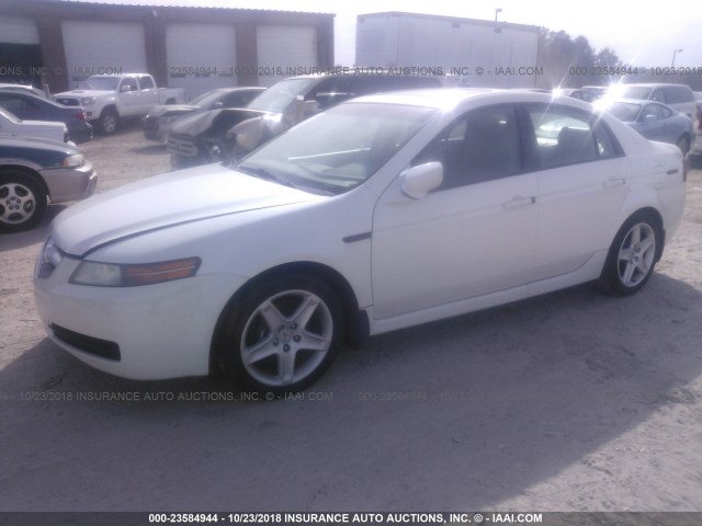 19UUA65565A046196 - 2005 ACURA TL WHITE photo 2