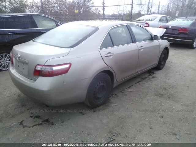 4T1BE46K57U718491 - 2007 TOYOTA CAMRY NEW GENERAT CE/LE/XLE/SE GOLD photo 4