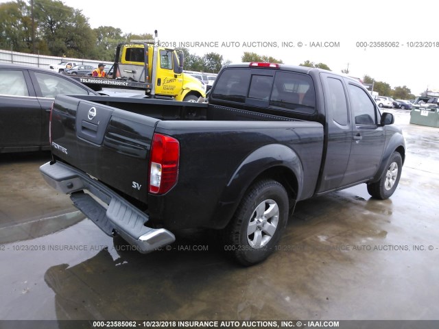 1N6BD0CT6BC415132 - 2011 NISSAN FRONTIER S/SV BLACK photo 4