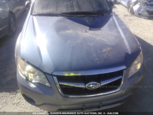 4S4BP61C897332946 - 2009 SUBARU OUTBACK 2.5I BLUE photo 6