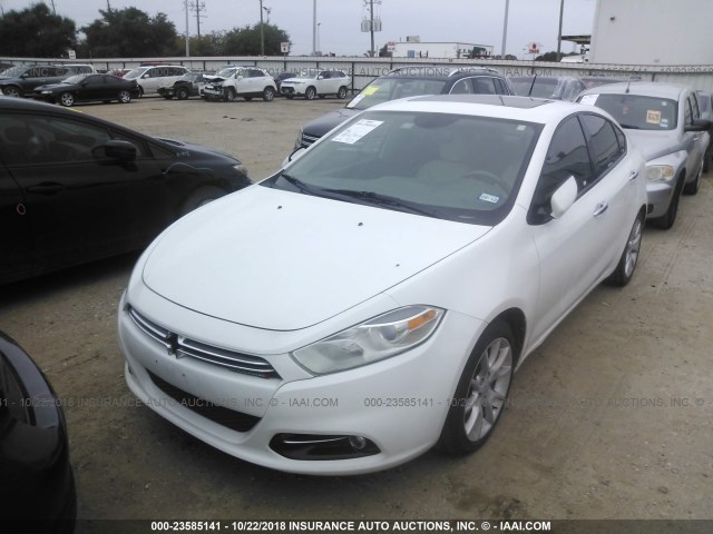 1C3CDFCA7DD105503 - 2013 DODGE DART LIMITED/R/T WHITE photo 2