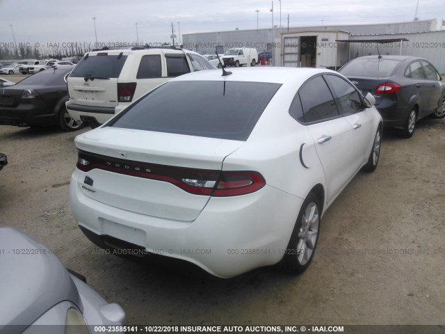 1C3CDFCA7DD105503 - 2013 DODGE DART LIMITED/R/T WHITE photo 4