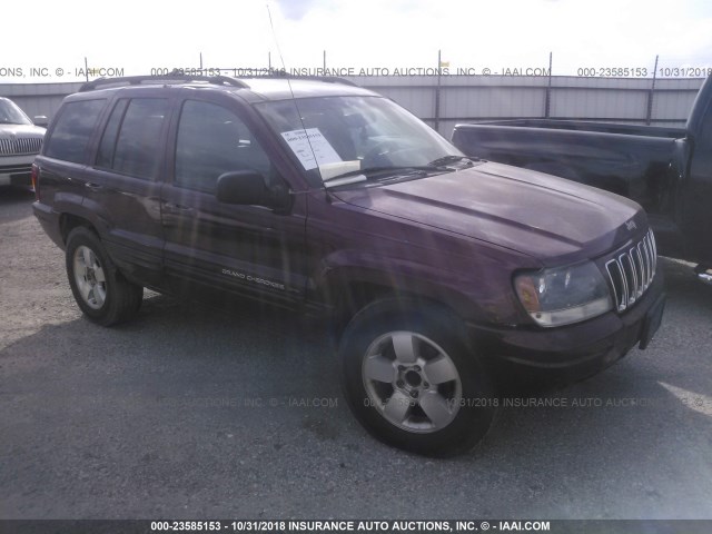 1J4GX58N51C524374 - 2001 JEEP GRAND CHEROKEE LIMITED MAROON photo 1