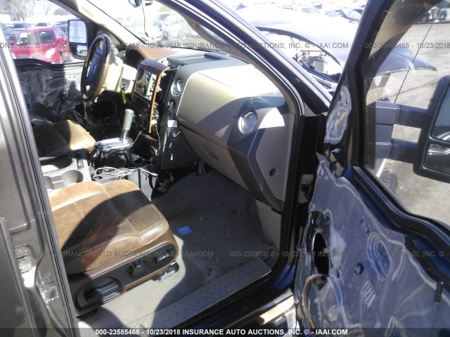 1FTPW14VX7KD50498 - 2007 FORD F150 SUPERCREW 棕色 照片 5