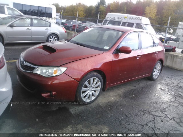 JF1GH74669H800028 - 2009 SUBARU IMPREZA 2.5 GT RED photo 2