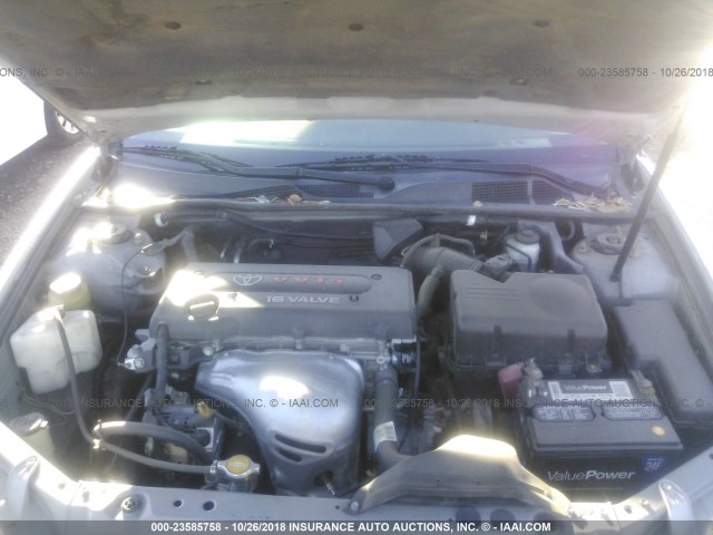4T1BE32K73U177731 - 2003 TOYOTA CAMRY LE/XLE/SE SILVER photo 10