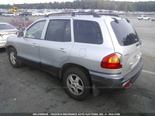 KM8SC13E53U490800 - 2003 HYUNDAI SANTA FE GLS/LX SILVER photo 3