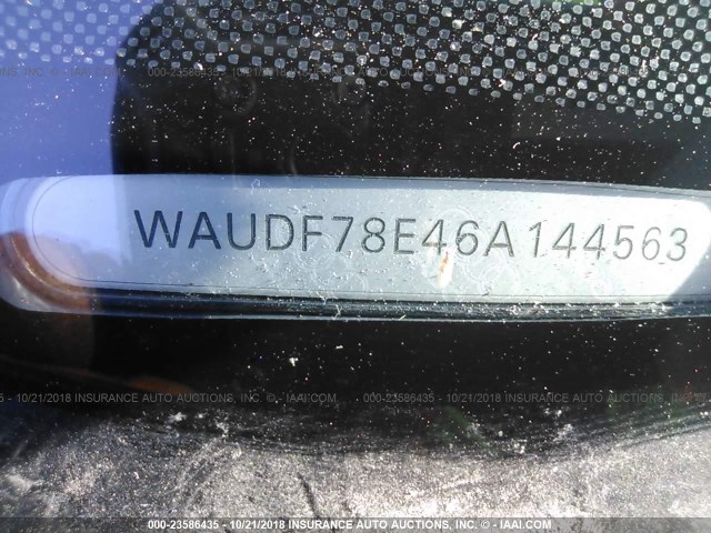 WAUDF78E46A144563 - 2006 AUDI A4 2.0T QUATTRO Dark Blue photo 9