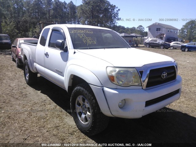 5TEUU42N57Z338154 - 2007 TOYOTA TACOMA ACCESS CAB WHITE photo 1