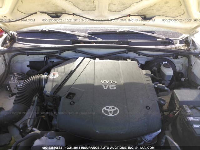 5TEUU42N57Z338154 - 2007 TOYOTA TACOMA ACCESS CAB Սպիտակ լուսանկար 10