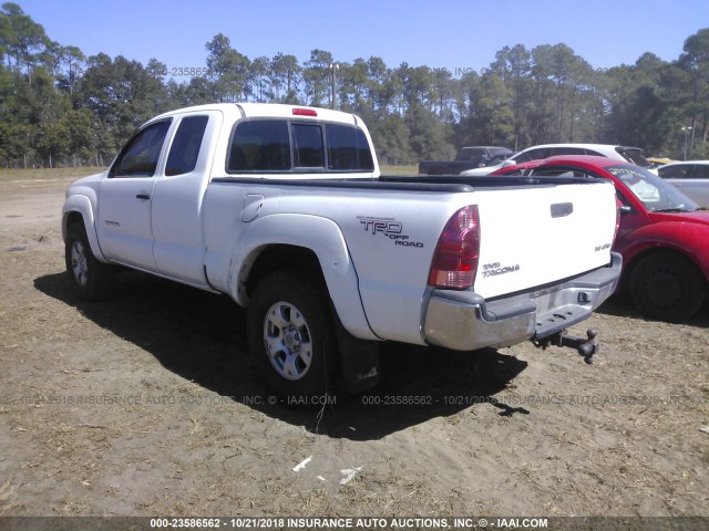 5TEUU42N57Z338154 - 2007 TOYOTA TACOMA ACCESS CAB WHITE photo 3