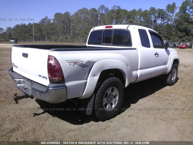 5TEUU42N57Z338154 - 2007 TOYOTA TACOMA ACCESS CAB Սպիտակ լուսանկար 4