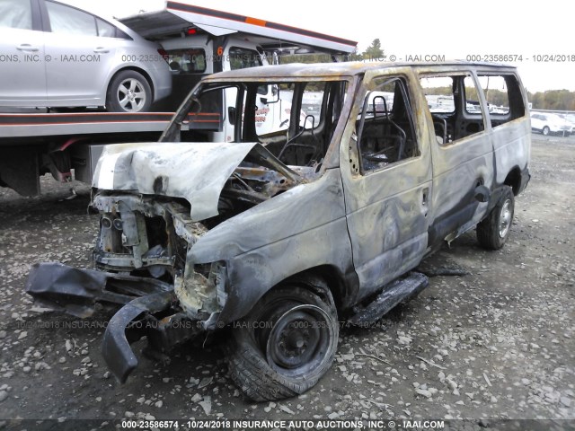 1FBNE31LX9DA33177 - 2009 FORD ECONOLINE E350 SUPER DUTY WAGON GRAY photo 2