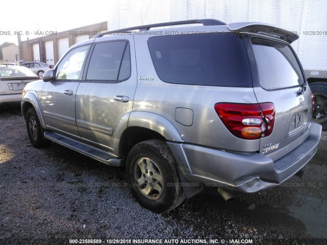 5TDBT48A51S015838 - 2001 TOYOTA SEQUOIA LIMITED SILVER photo 3