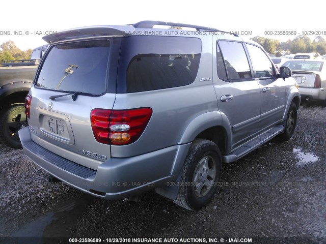 5TDBT48A51S015838 - 2001 TOYOTA SEQUOIA LIMITED SILVER photo 4