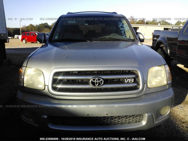 5TDBT48A51S015838 - 2001 TOYOTA SEQUOIA LIMITED SILVER photo 6