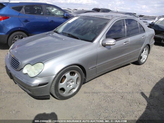 WDBRF40J04F541881 - 2004 MERCEDES-BENZ C 230K SPORT SEDAN GOLD photo 2