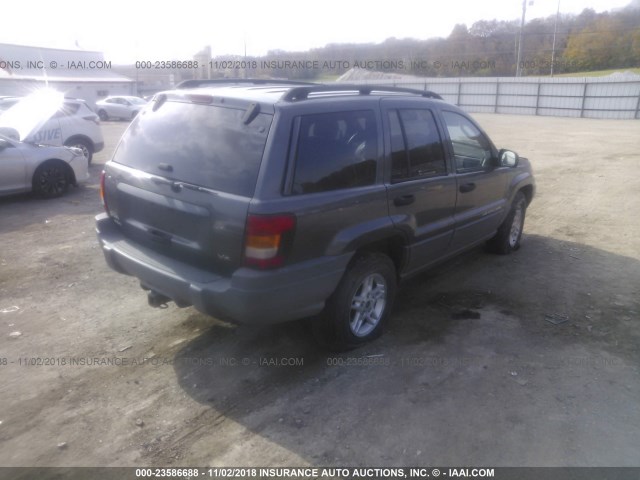 1J4GW48N72C202964 - 2002 JEEP GRAND CHEROKEE LAREDO GRAY photo 4