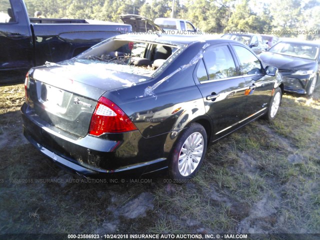 3FADP0L33AR295542 - 2010 FORD FUSION HYBRID BLACK photo 4