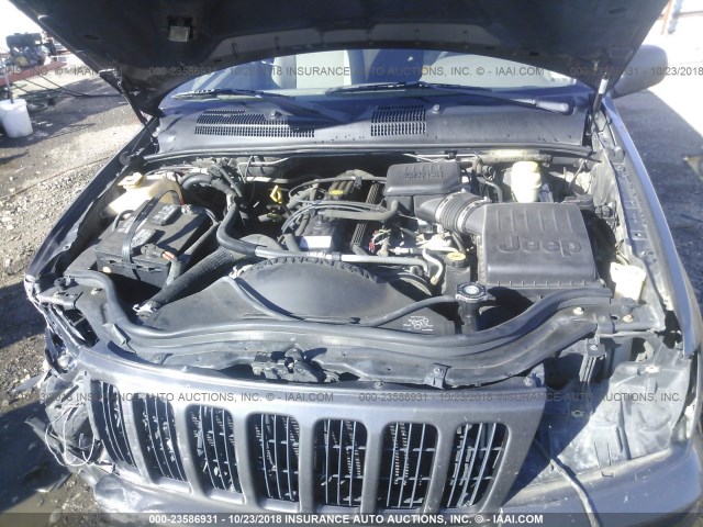 1J4GW48SX4C363785 - 2004 JEEP GRAND CHEROKEE LAREDO/COLUMBIA/FREEDOM 灰色 照片 10