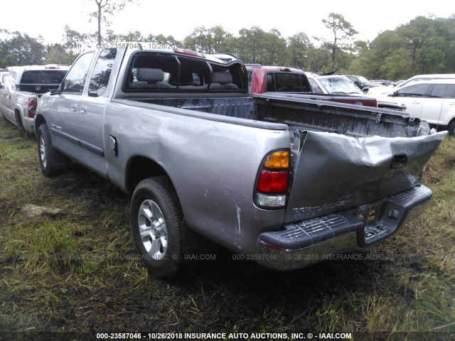 5TBBN44124S434453 - 2004 TOYOTA TUNDRA ACCESS CAB SR5 SILVER photo 3