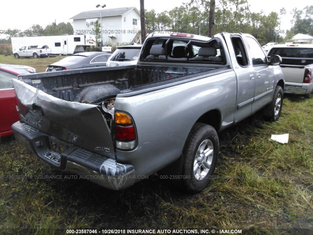 5TBBN44124S434453 - 2004 TOYOTA TUNDRA ACCESS CAB SR5 SILVER photo 4