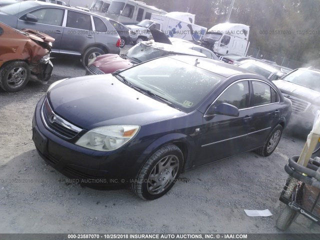 1G8ZS57N18F134356 - 2008 SATURN AURA XE BLUE photo 2