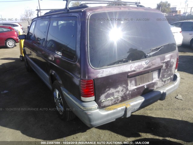 1P4GH54R1PX545912 - 1993 PLYMOUTH GRAND VOYAGER LE BURGUNDY photo 3