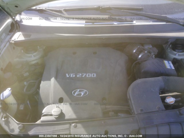 KM8JN12D18U807283 - 2008 HYUNDAI TUCSON SE/LIMITED TAN photo 10