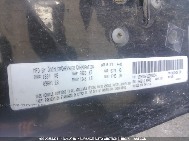 1B3ES66F12D528254 - 2002 DODGE NEON ACR BLACK photo 9