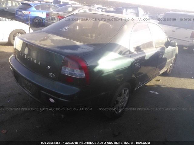 KNAFB1618Y5204504 - 2000 KIA SPECTRA GS/GSX GREEN photo 4