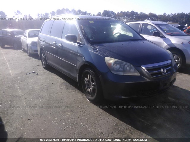 5FNRL38796B018458 - 2006 HONDA ODYSSEY EXL BLUE photo 1