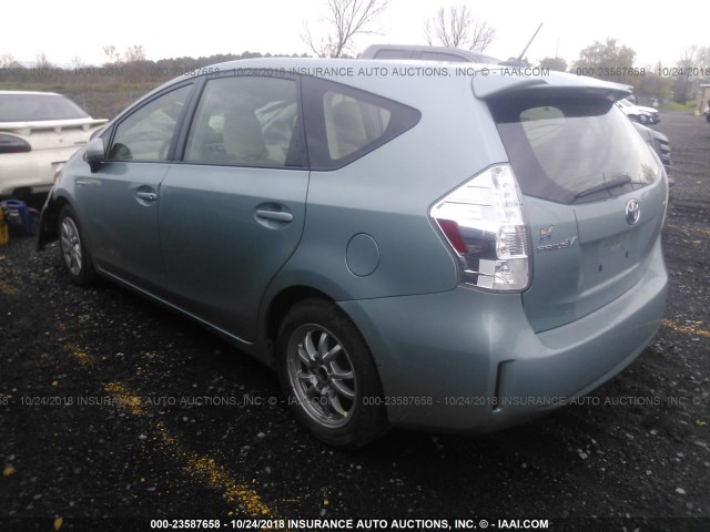 JTDZN3EU9D3197518 - 2013 TOYOTA PRIUS V TEAL photo 3