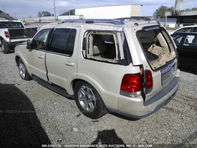 5LMEU68H45ZJ32441 - 2005 LINCOLN AVIATOR 奶油色 照片 3