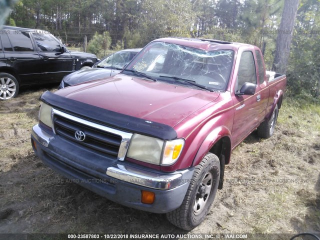 4TAWN72N6XZ480642 - 1999 TOYOTA TACOMA XTRACAB RED photo 2