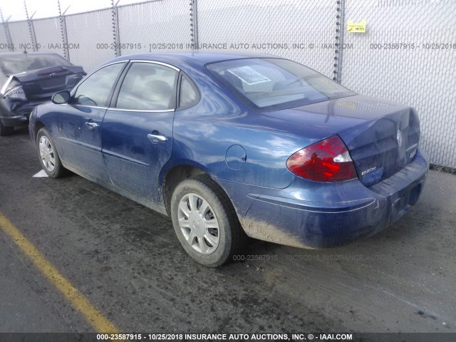 2G4WC532051295507 - 2005 BUICK LACROSSE CX BLUE photo 3