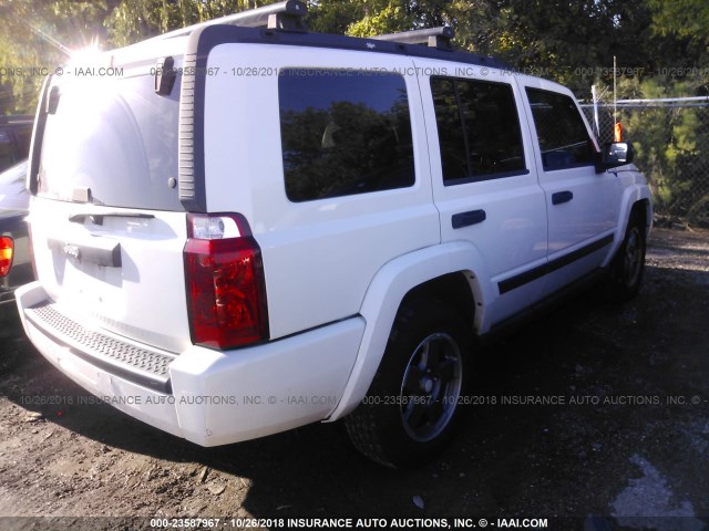 1J8HH48K66C204990 - 2006 JEEP COMMANDER WHITE photo 4