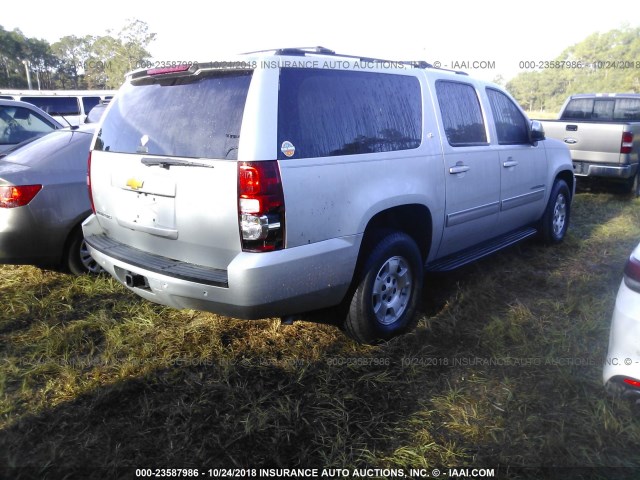 1GNSCJE02ER130872 - 2014 CHEVROLET SUBURBAN C1500 LT SILVER photo 4