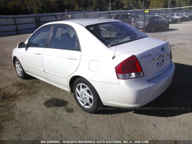 KNAFE121375487342 - 2007 KIA SPECTRA EX/LX WHITE photo 3