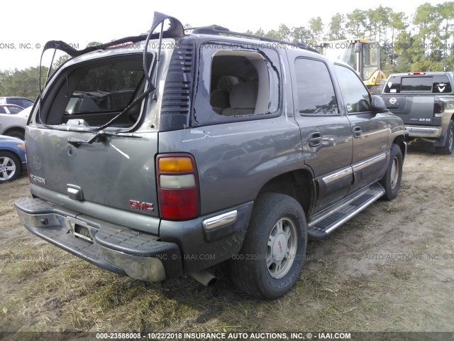 1GKEC13V42R233795 - 2002 GMC YUKON GRAY photo 4