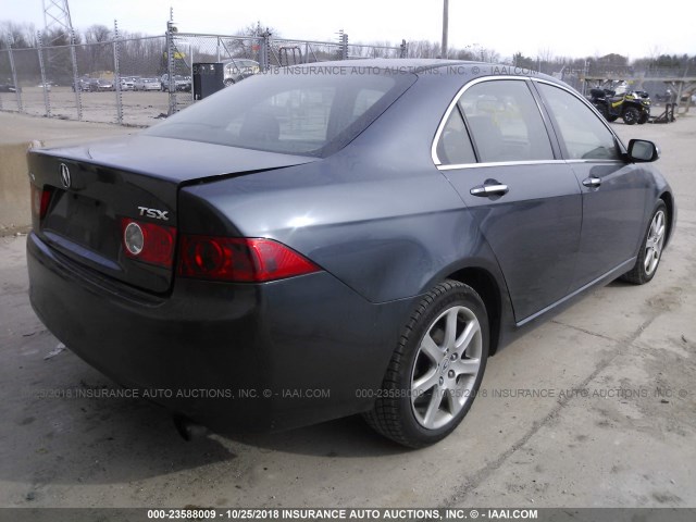 JH4CL95904C029744 - 2004 ACURA TSX GRAY photo 4