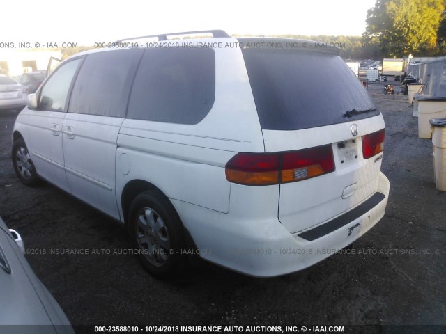 5FNRL18934B082613 - 2004 HONDA ODYSSEY EXL WHITE photo 3