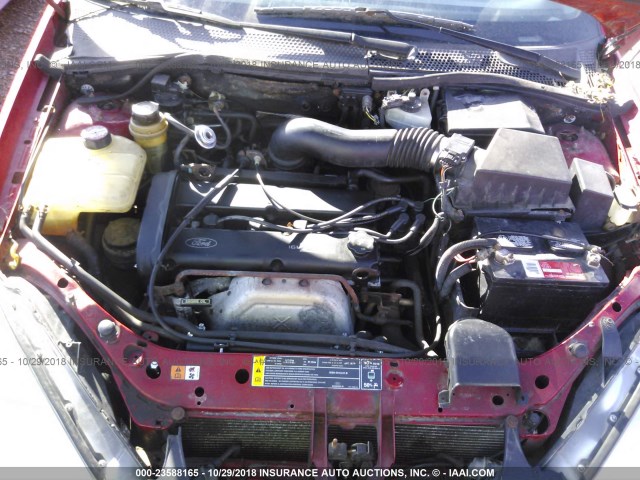 3FAFP3132YR203781 - 2000 FORD FOCUS ZX3 RED photo 10