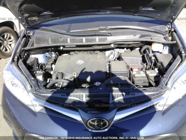 5TDYZ3DCXJS932350 - 2018 TOYOTA SIENNA XLE/XLE PREMIUM/LIMITED/L BLUE photo 10