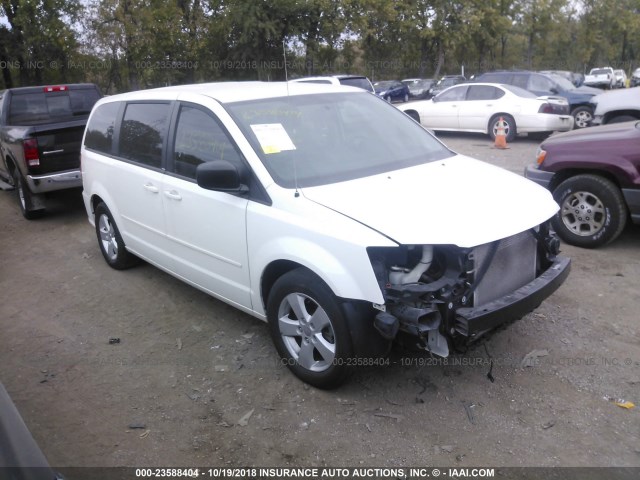 2C4RDGBG9DR680989 - 2013 DODGE GRAND CARAVAN SE WHITE photo 1