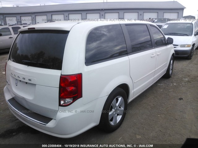 2C4RDGBG9DR680989 - 2013 DODGE GRAND CARAVAN SE WHITE photo 4